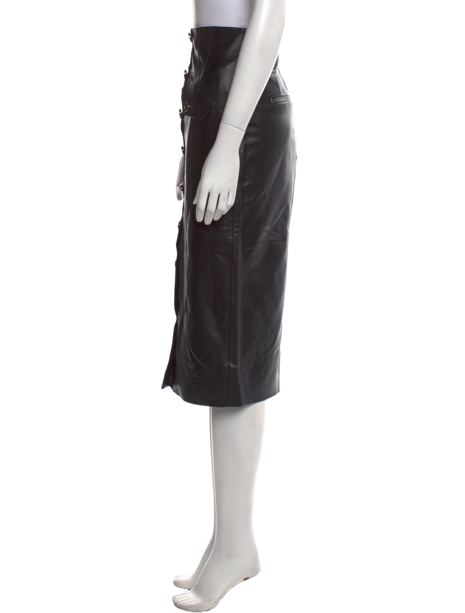 Veronica Beard Leather Trim Embellishment Knee-Length Skirt w/ Tags