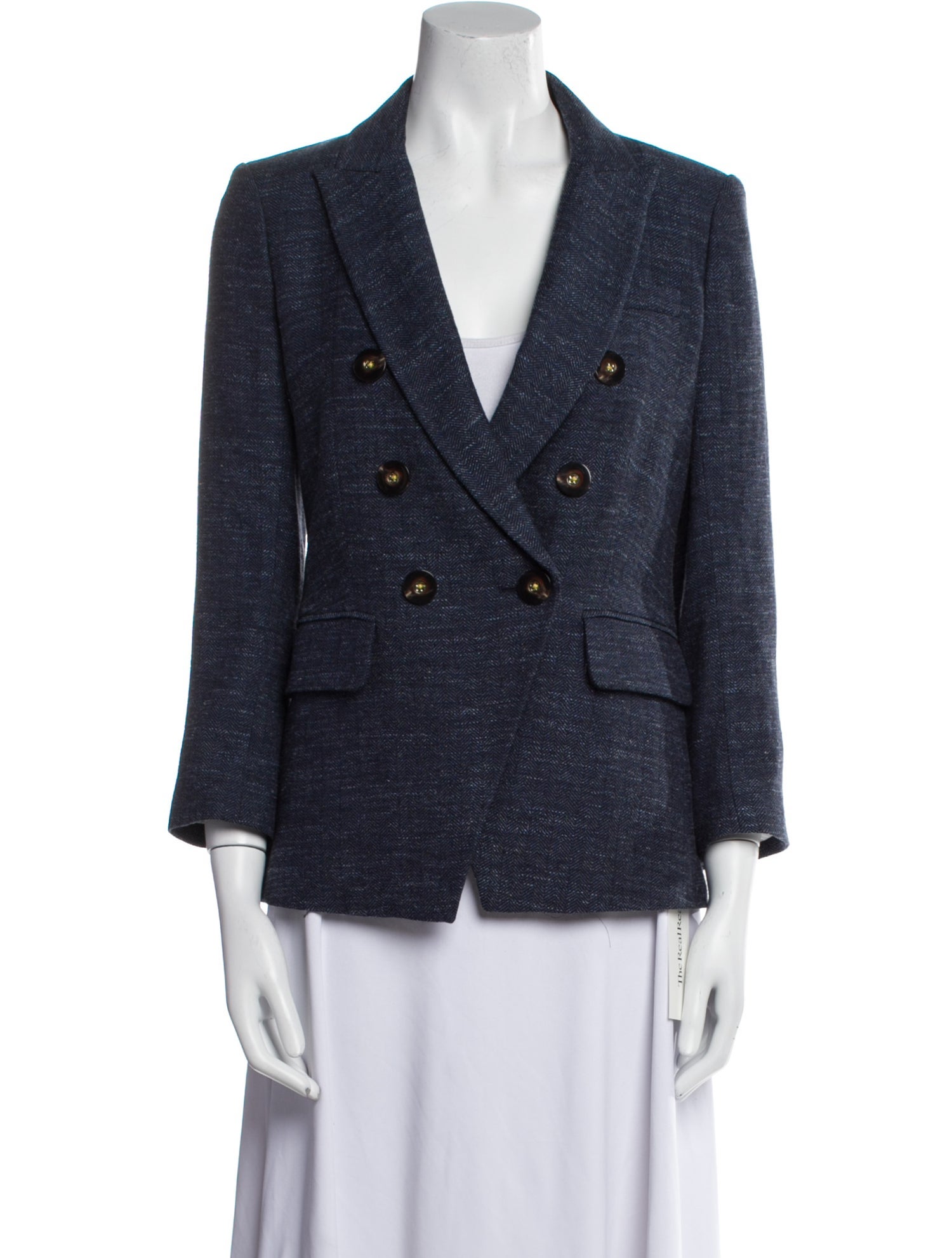 Veronica Beard Virgin Wool Tweed Pattern Blazer