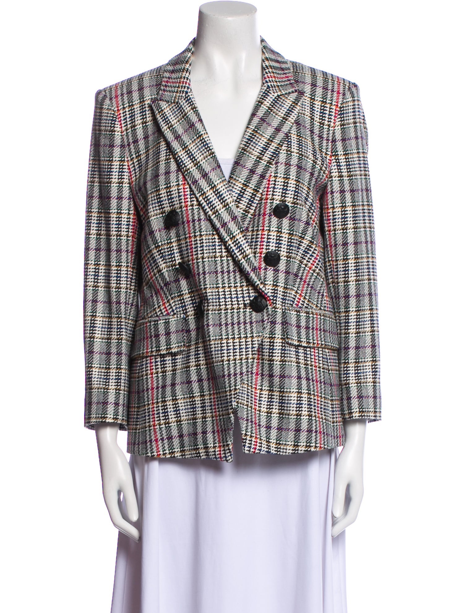 Veronica Beard Plaid Print Blazer