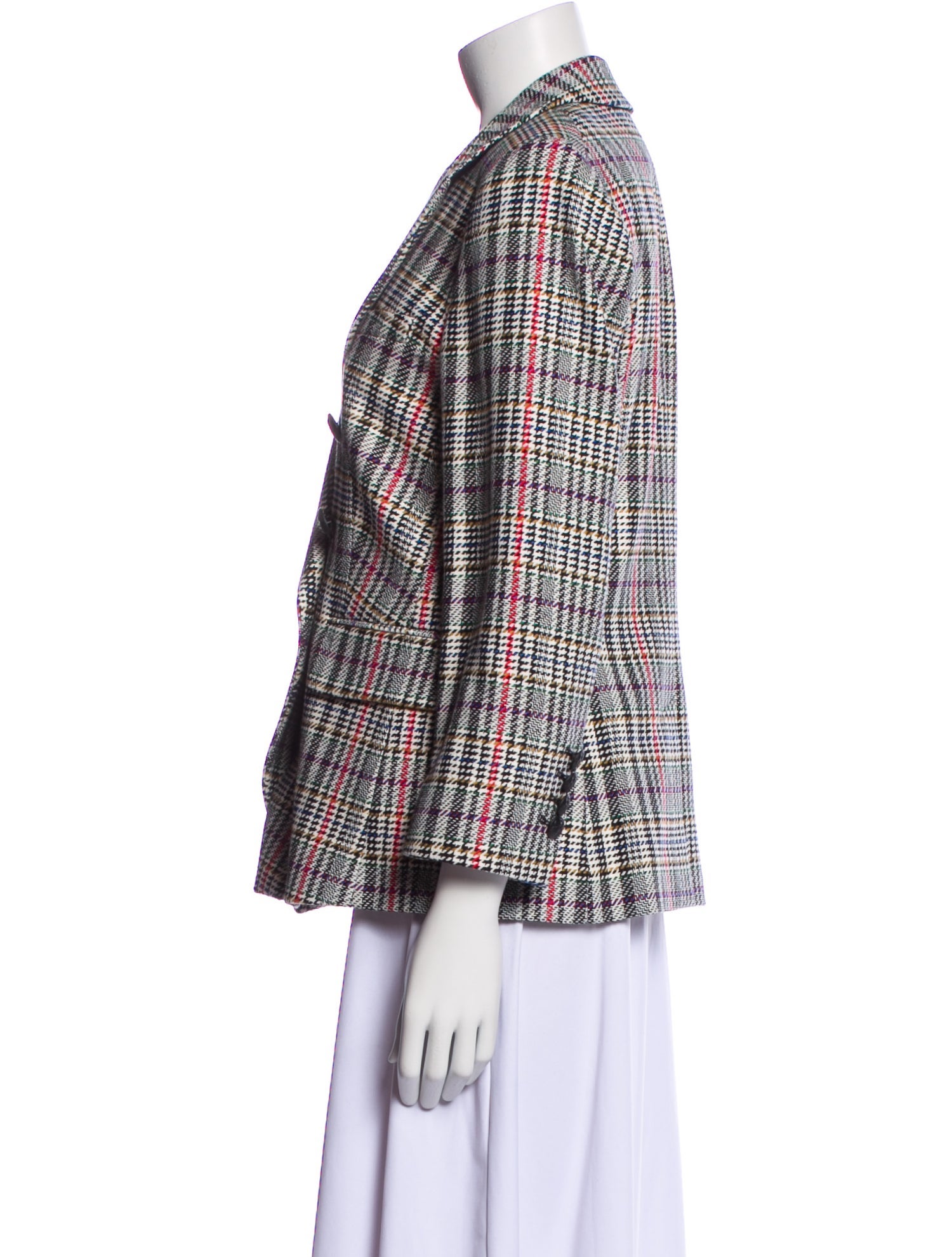 Veronica Beard Plaid Print Blazer