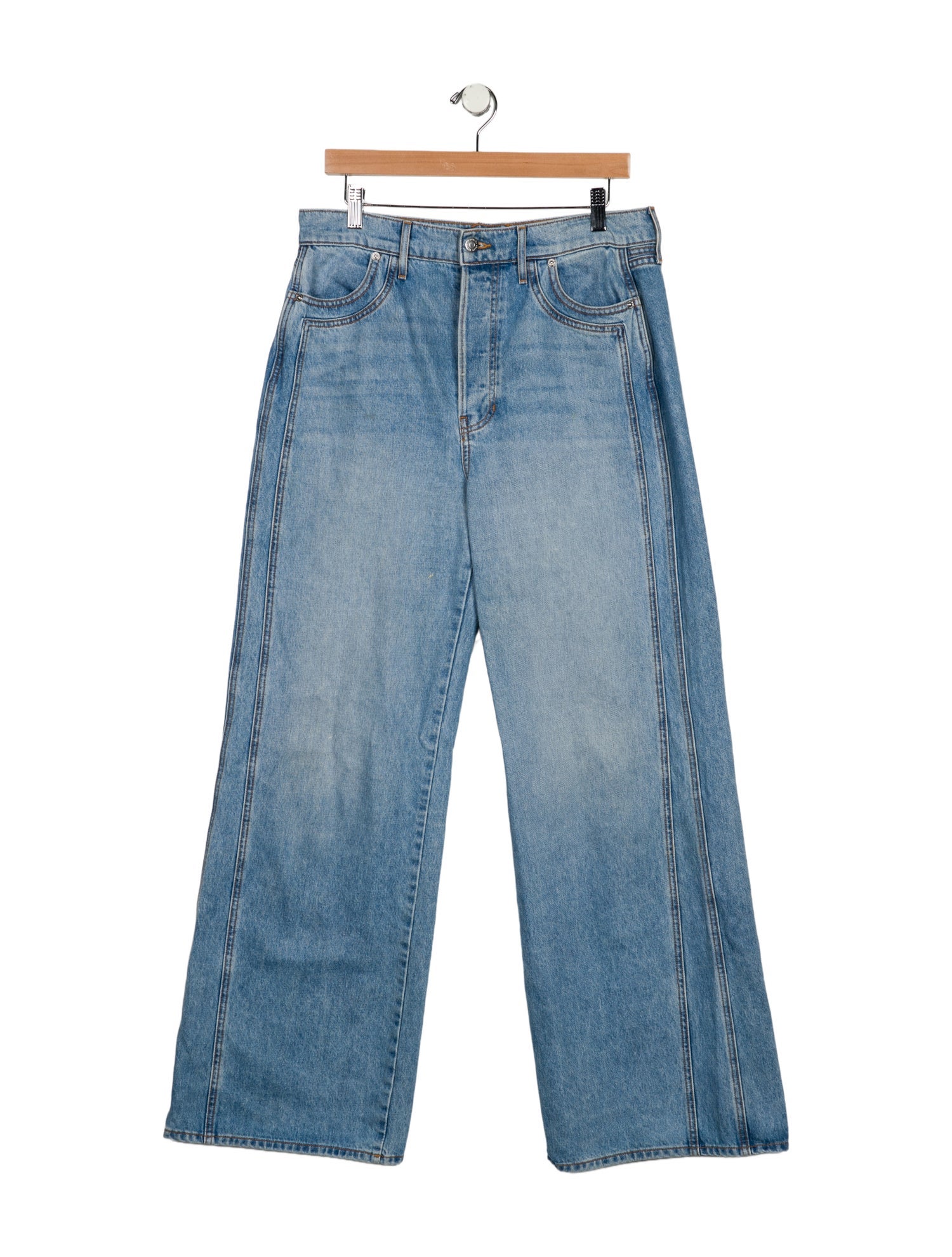 Veronica Beard High-Rise Wide Leg Jeans