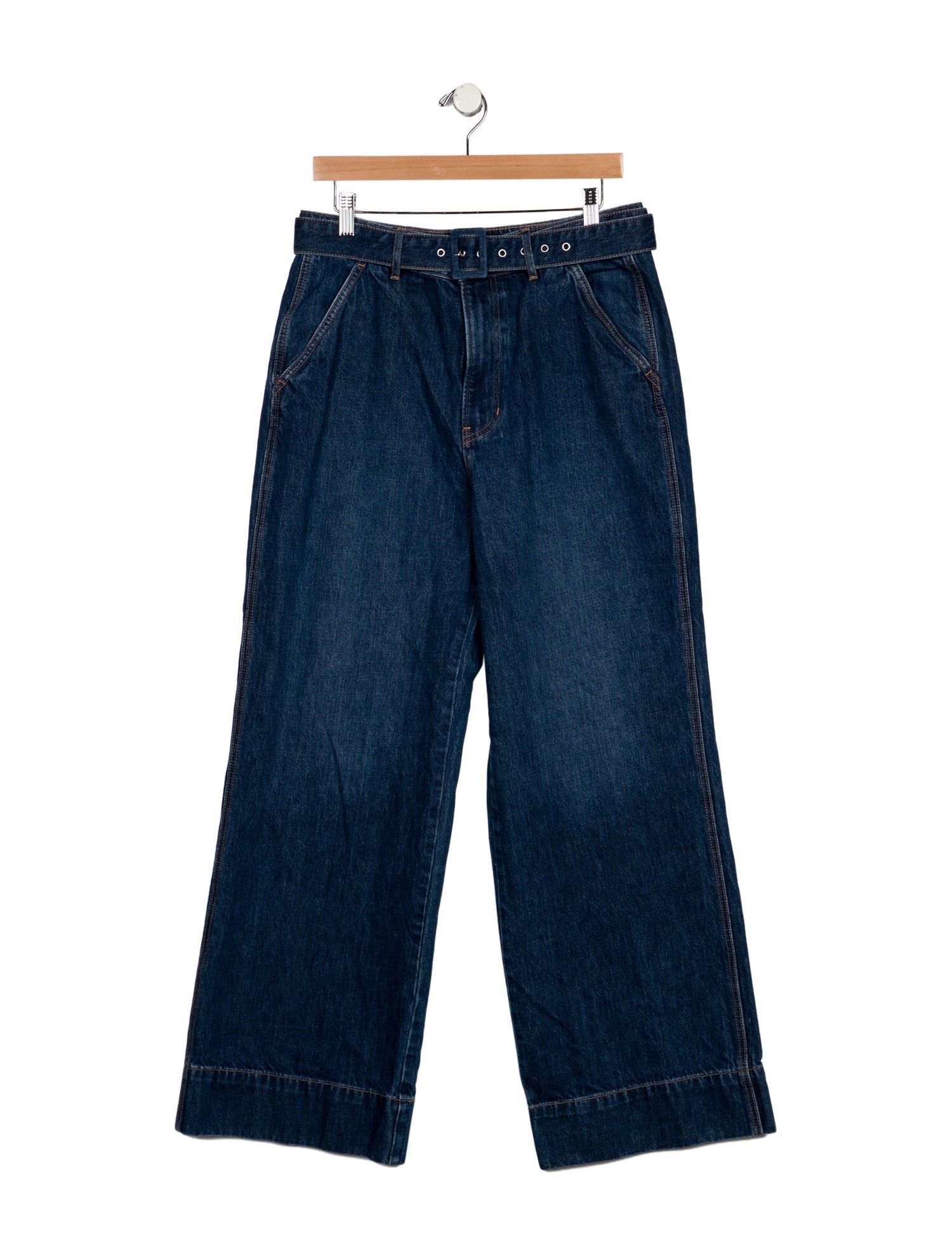 Veronica Beard High-Rise Wide Leg Jeans