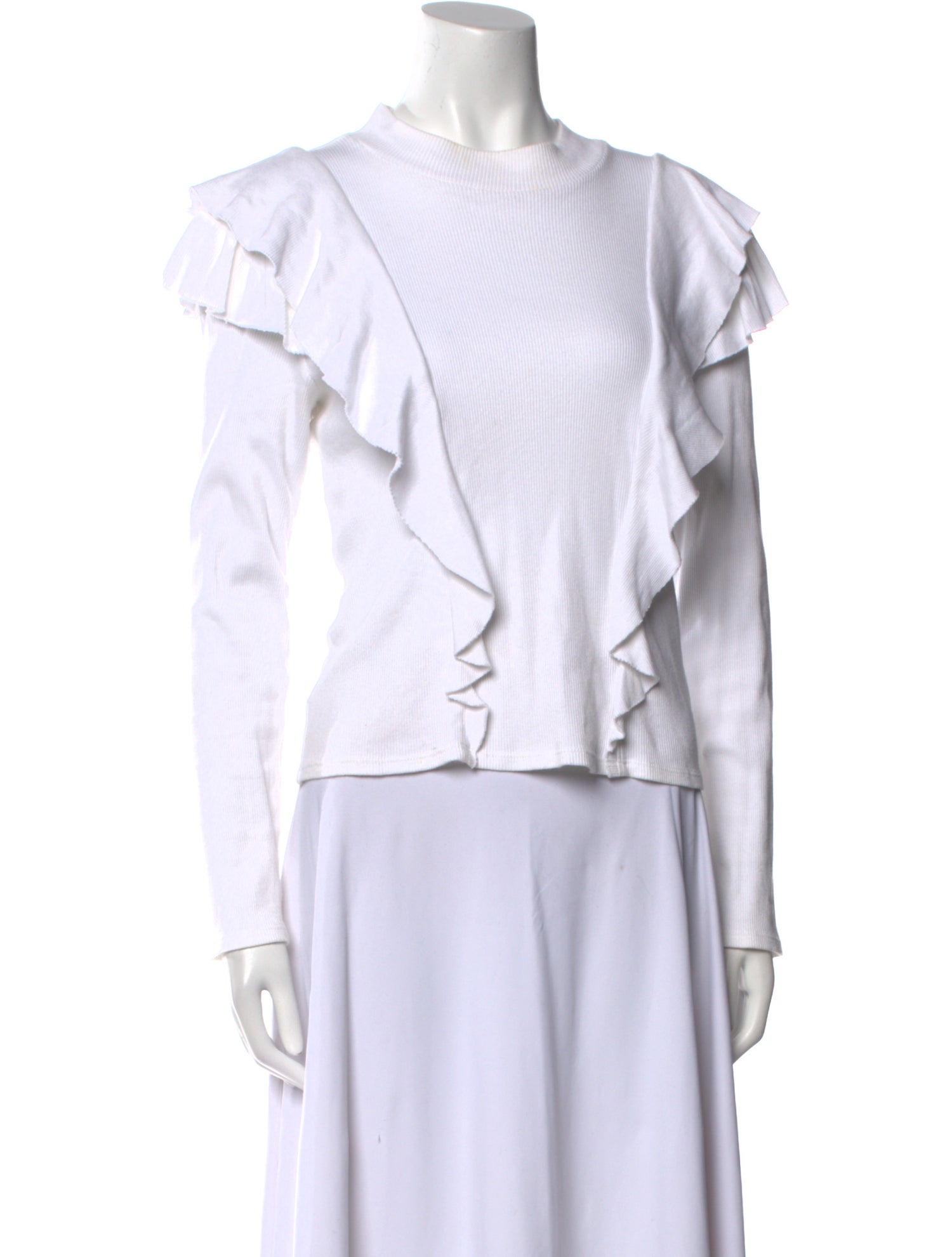 Veronica Beard Crew Neck Long Sleeve Top