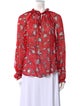 Veronica Beard Silk Floral Print Blouse