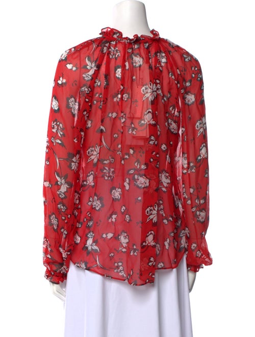 Veronica Beard Silk Floral Print Blouse