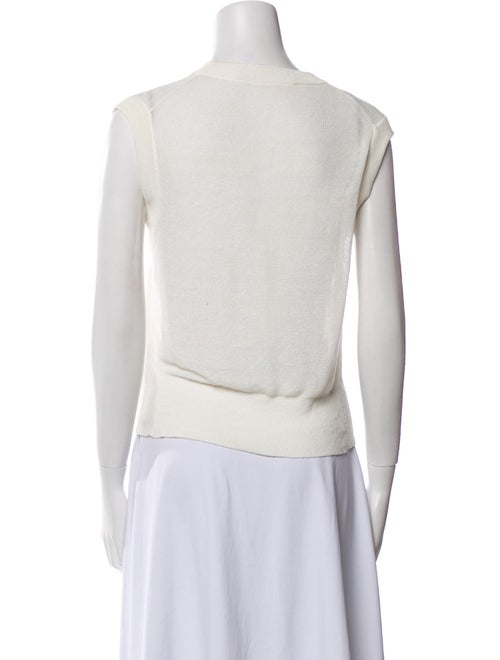 Veronica Beard Linen Crew Neck Crop Top