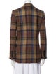 Veronica Beard Virgin Wool Plaid Print Blazer
