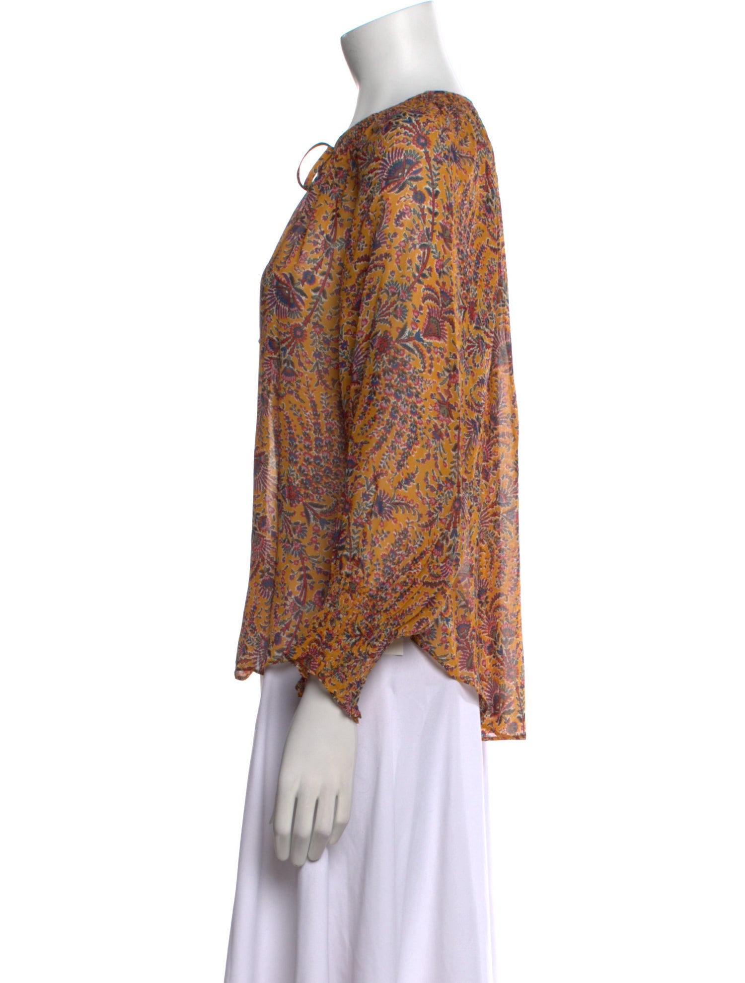 Veronica Beard Silk Floral Print Blouse