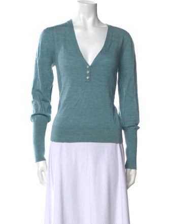 Veronica Beard Merino Wool V-Neck Sweater