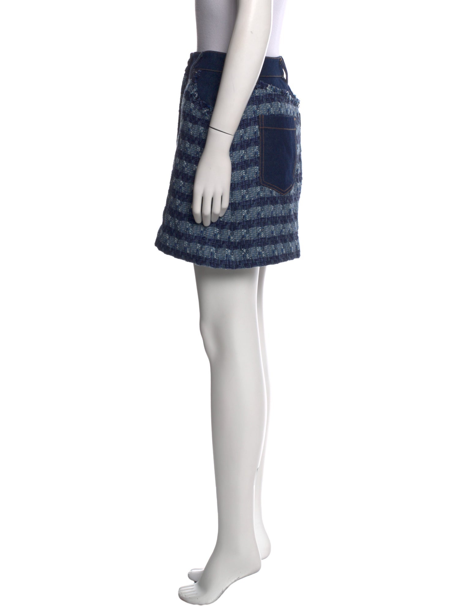 Veronica Beard Striped Mini Skirt