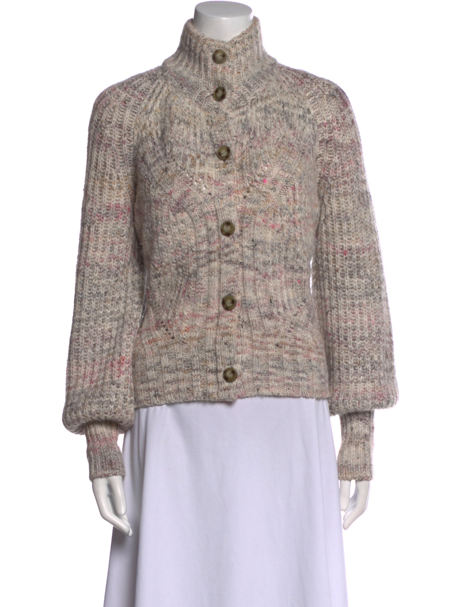 Veronica Beard Printed Mock Neck Sweater