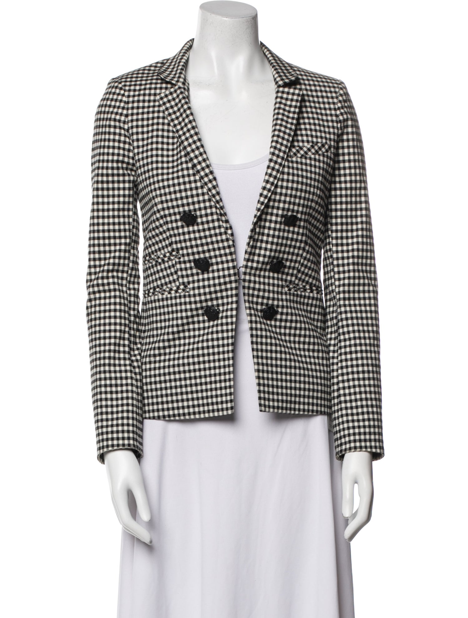 Veronica Beard Plaid Print Blazer