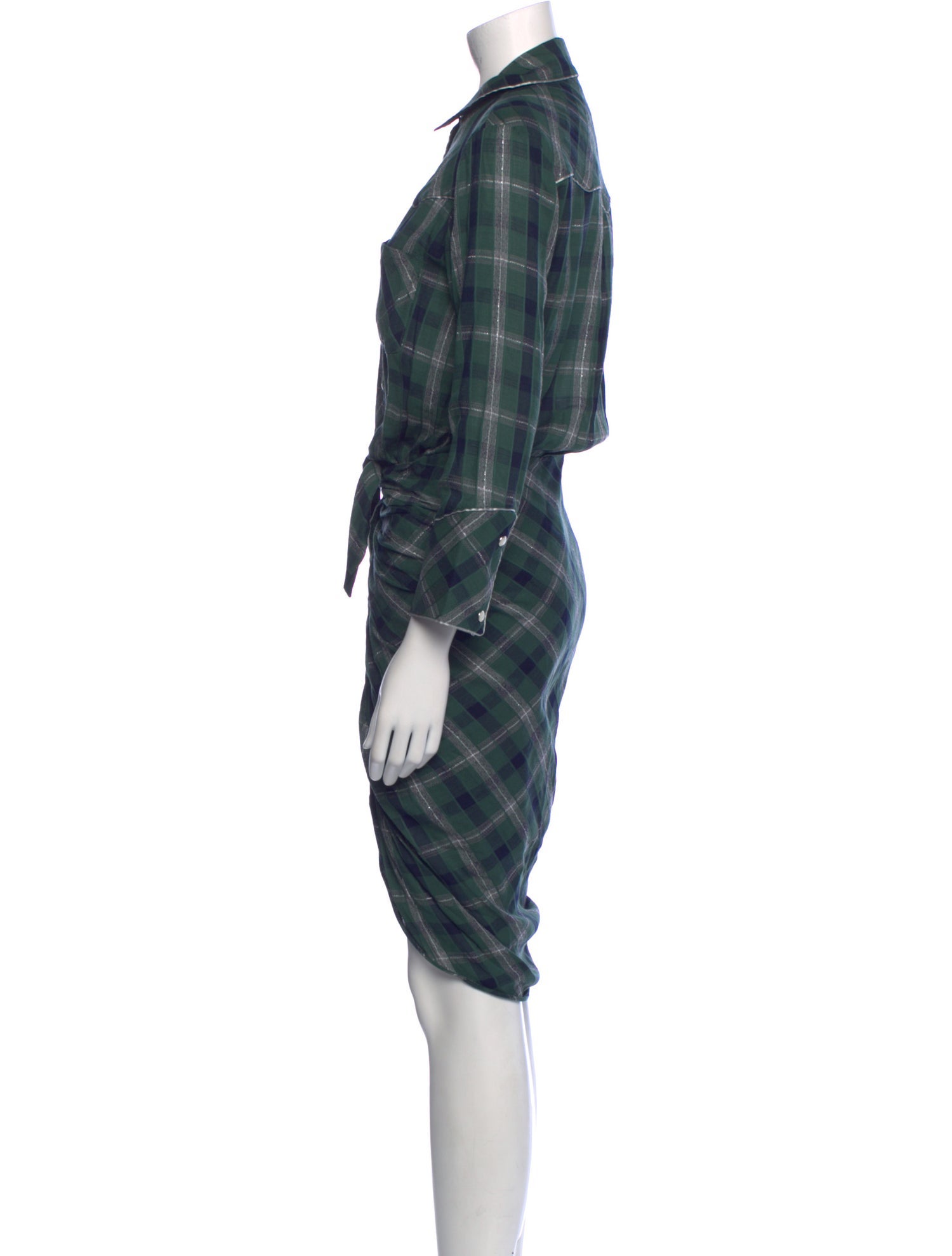 Veronica Beard Plaid Print Midi Length Dress w/ Tags