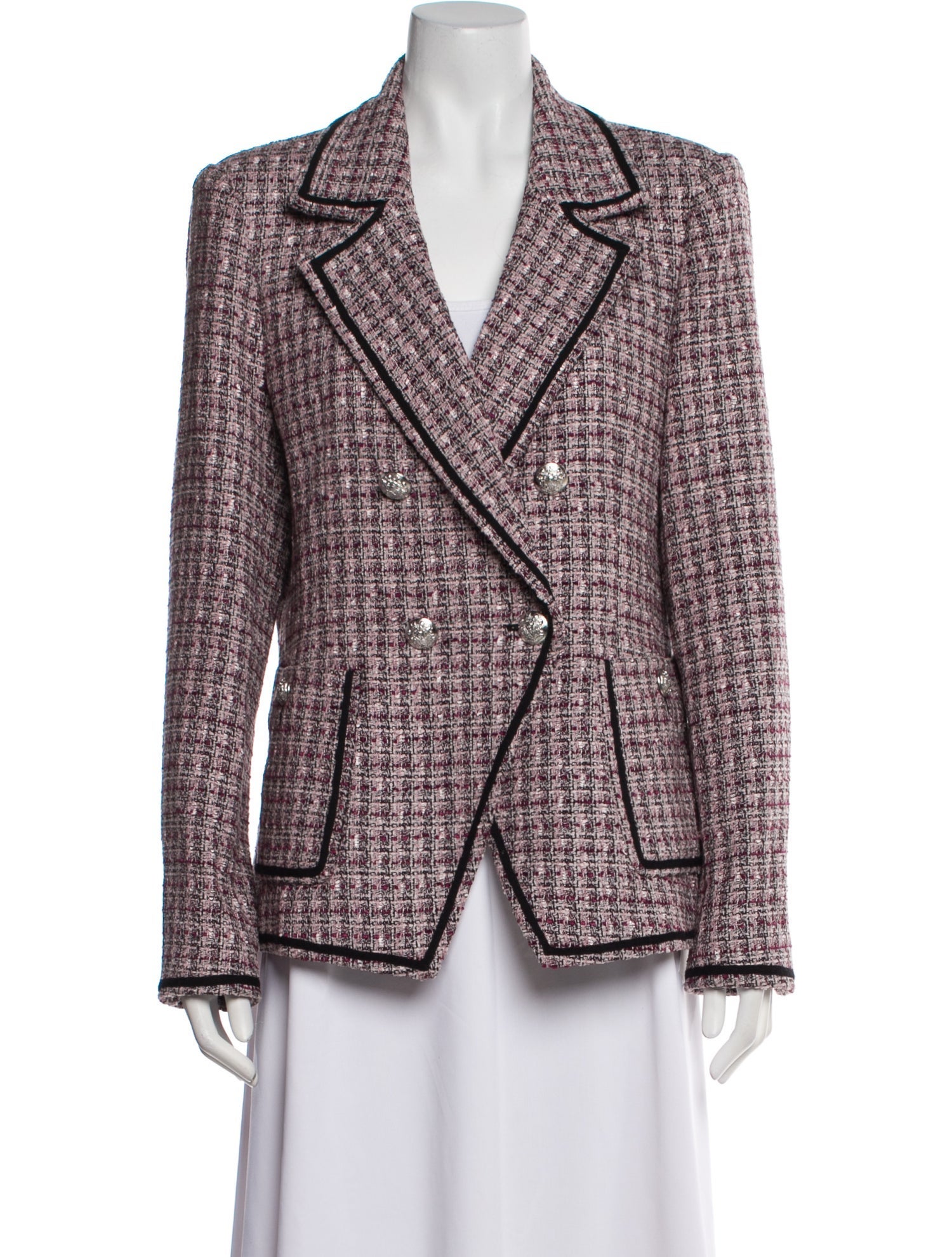 Veronica Beard Plaid Print Blazer