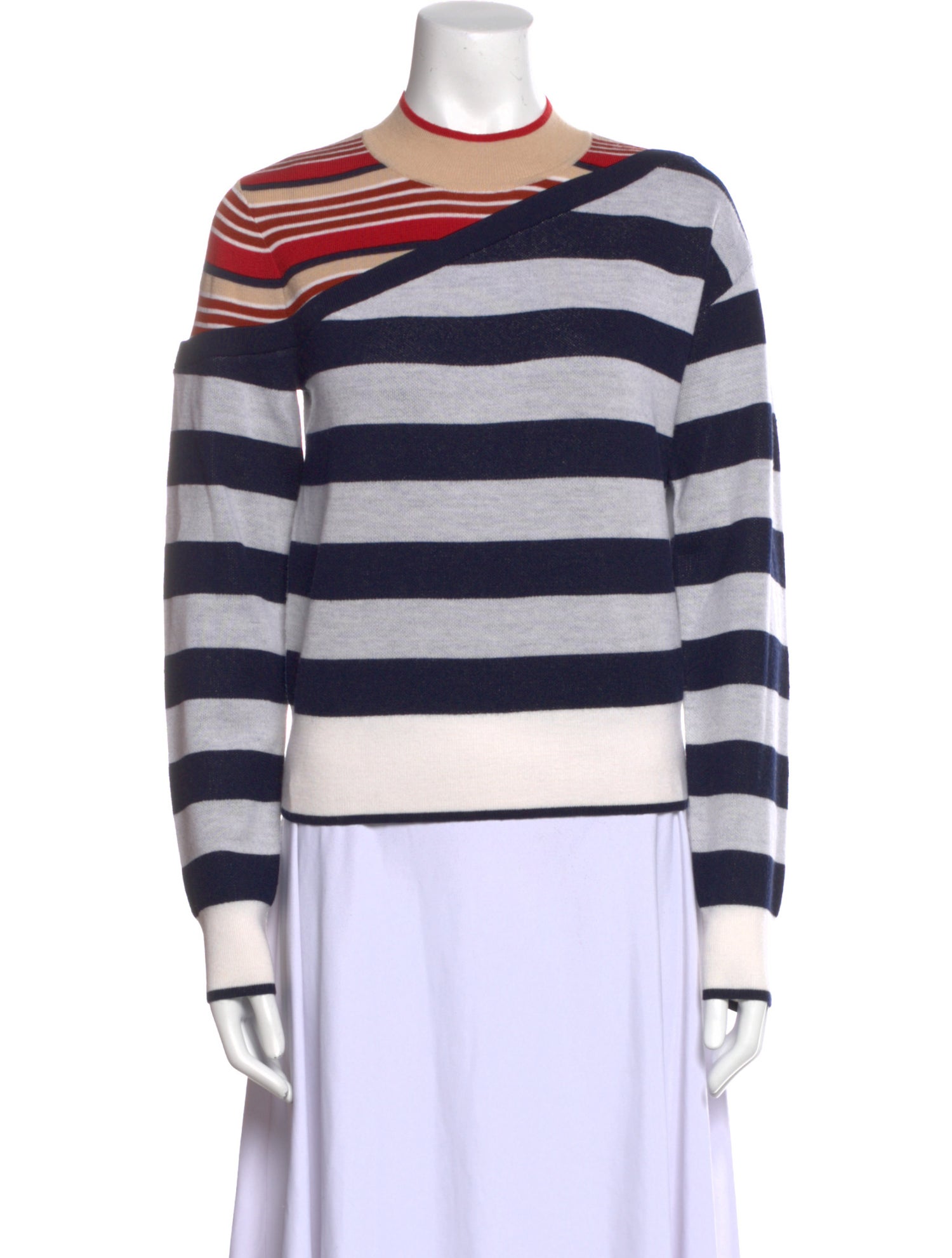 Veronica Beard Merino Wool Striped Sweater