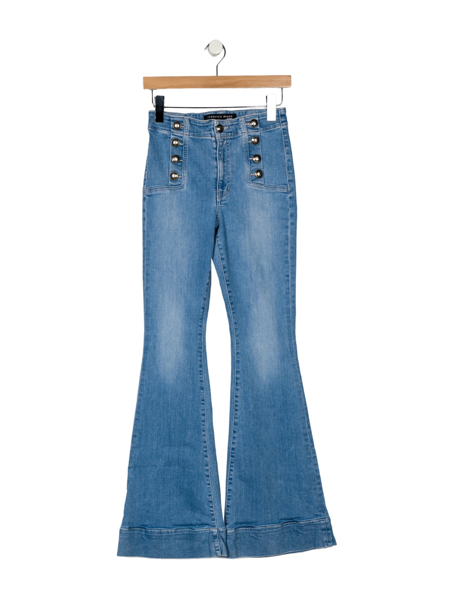 Veronica Beard Mid-Rise Wide Leg Jeans