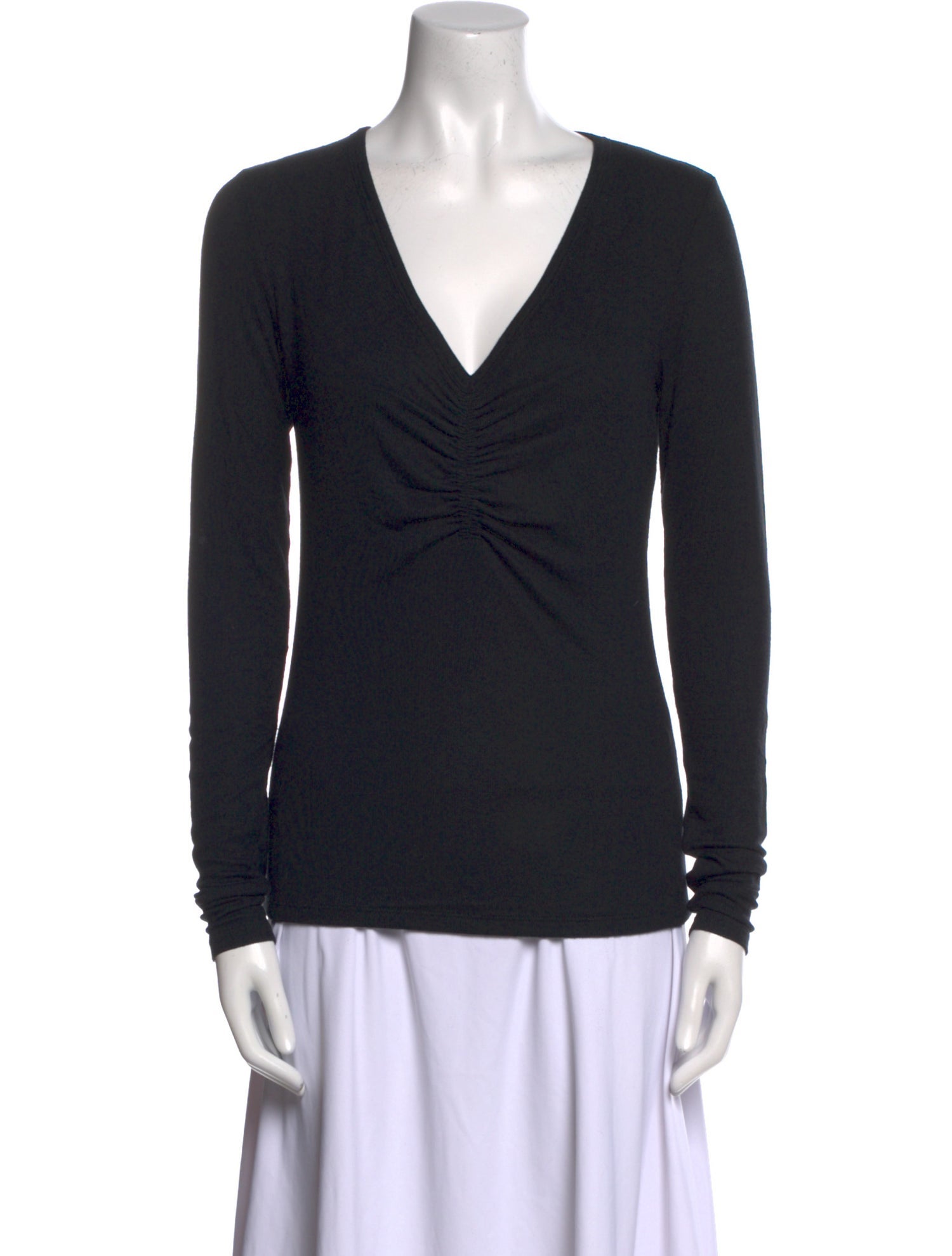 Veronica Beard V-Neck Long Sleeve Top