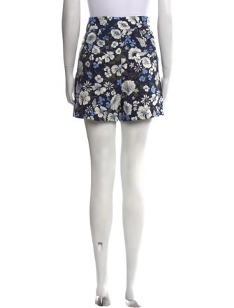 Veronica Beard Floral Print Mini Shorts