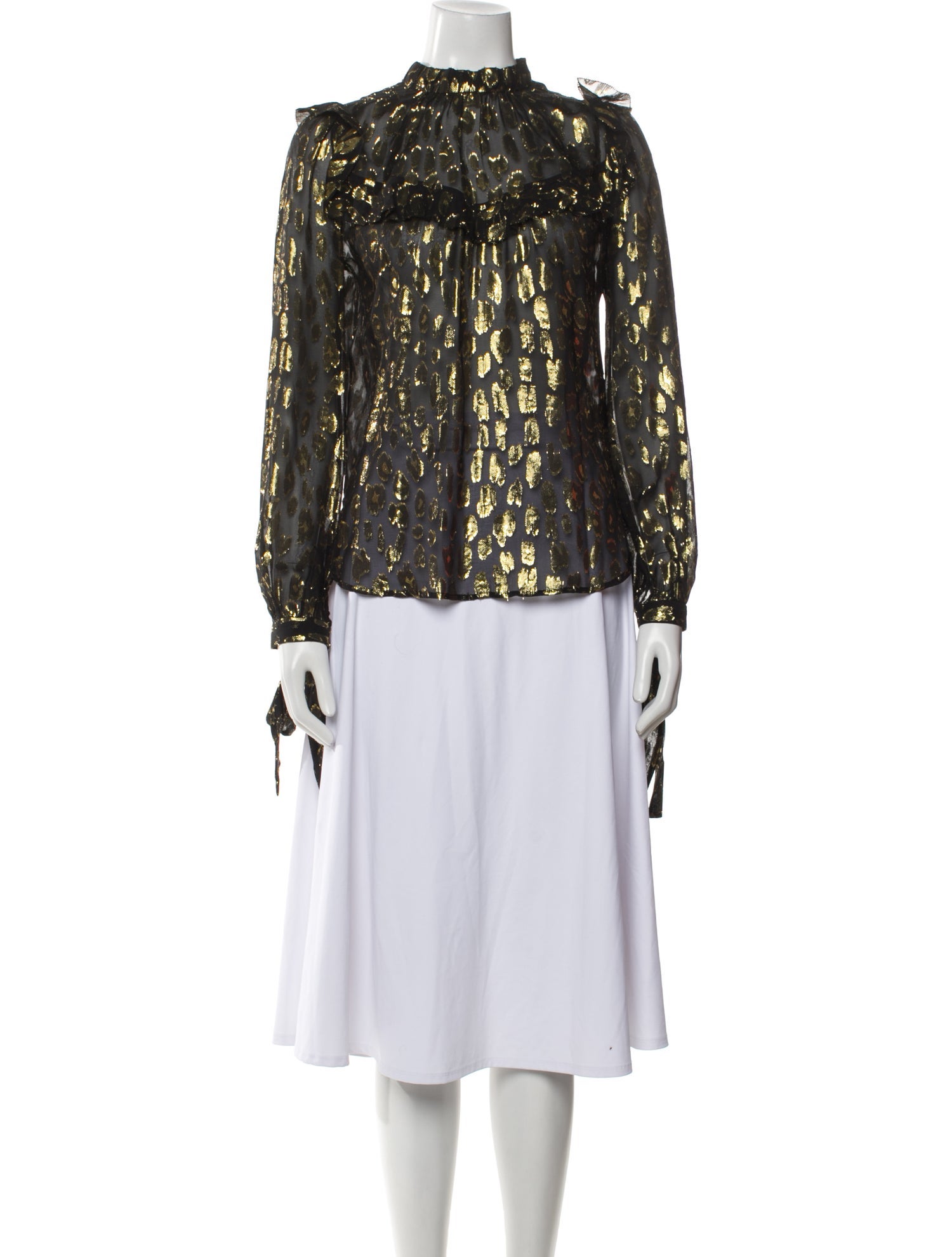 Veronica Beard Silk Patterned Blouse