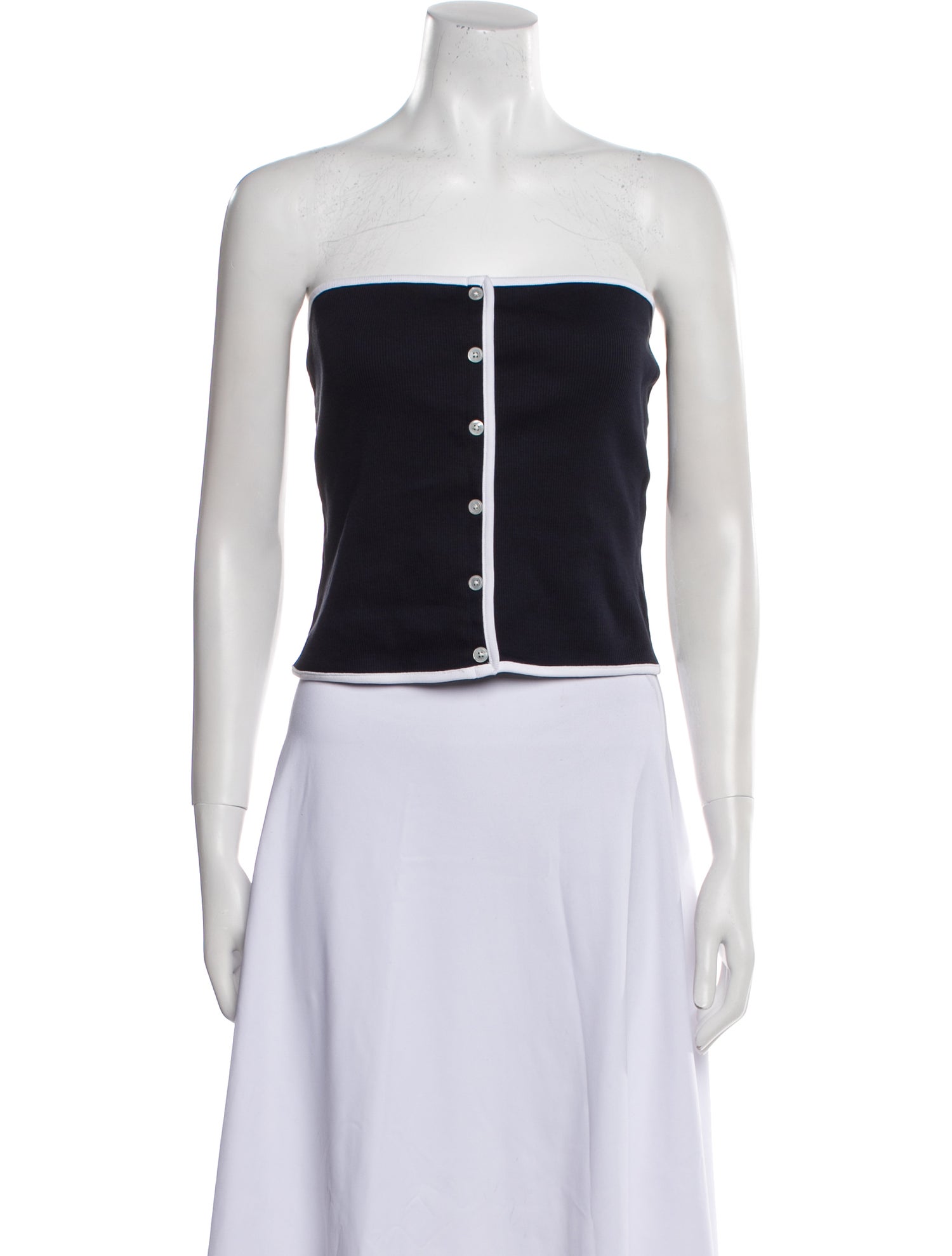 Veronica Beard Strapless Crop Top