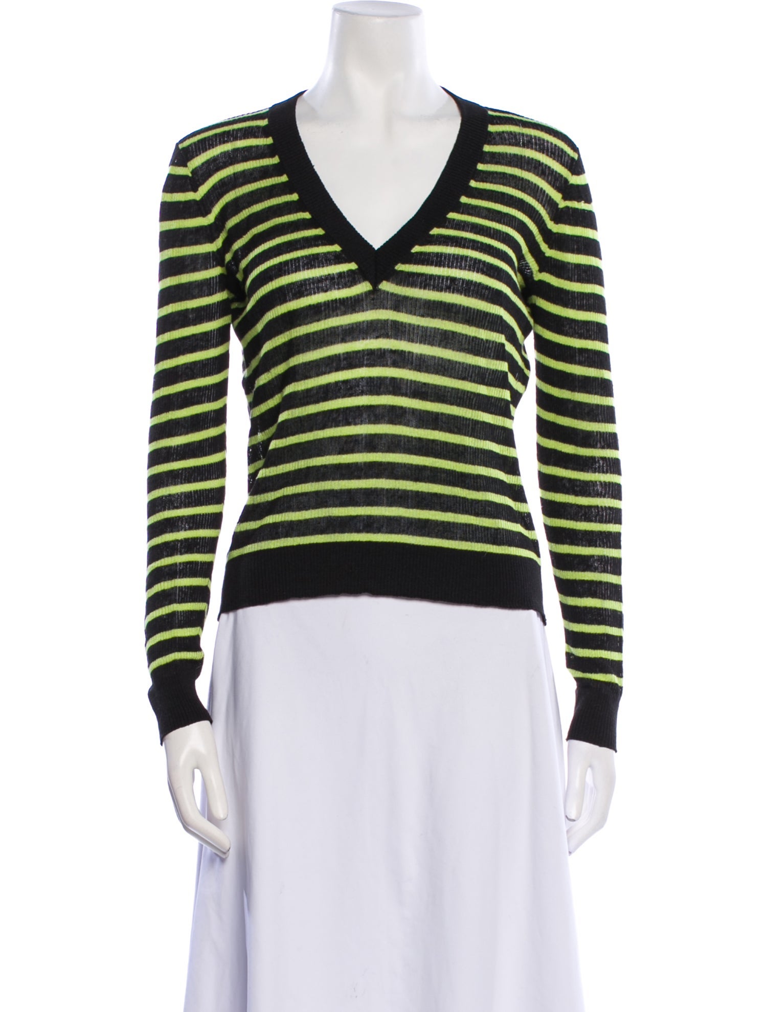 Veronica Beard Merino Wool Striped Sweater