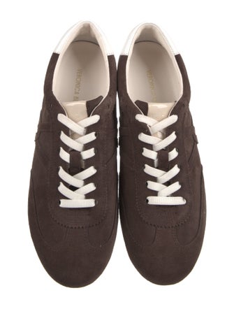 Veronica Beard Suede Leather Trim Embellishment Sneakers