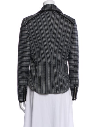 Veronica Beard Houndstooth Print Biker Jacket