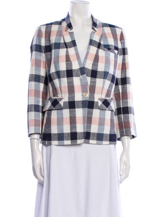 Veronica Beard Plaid Print Blazer