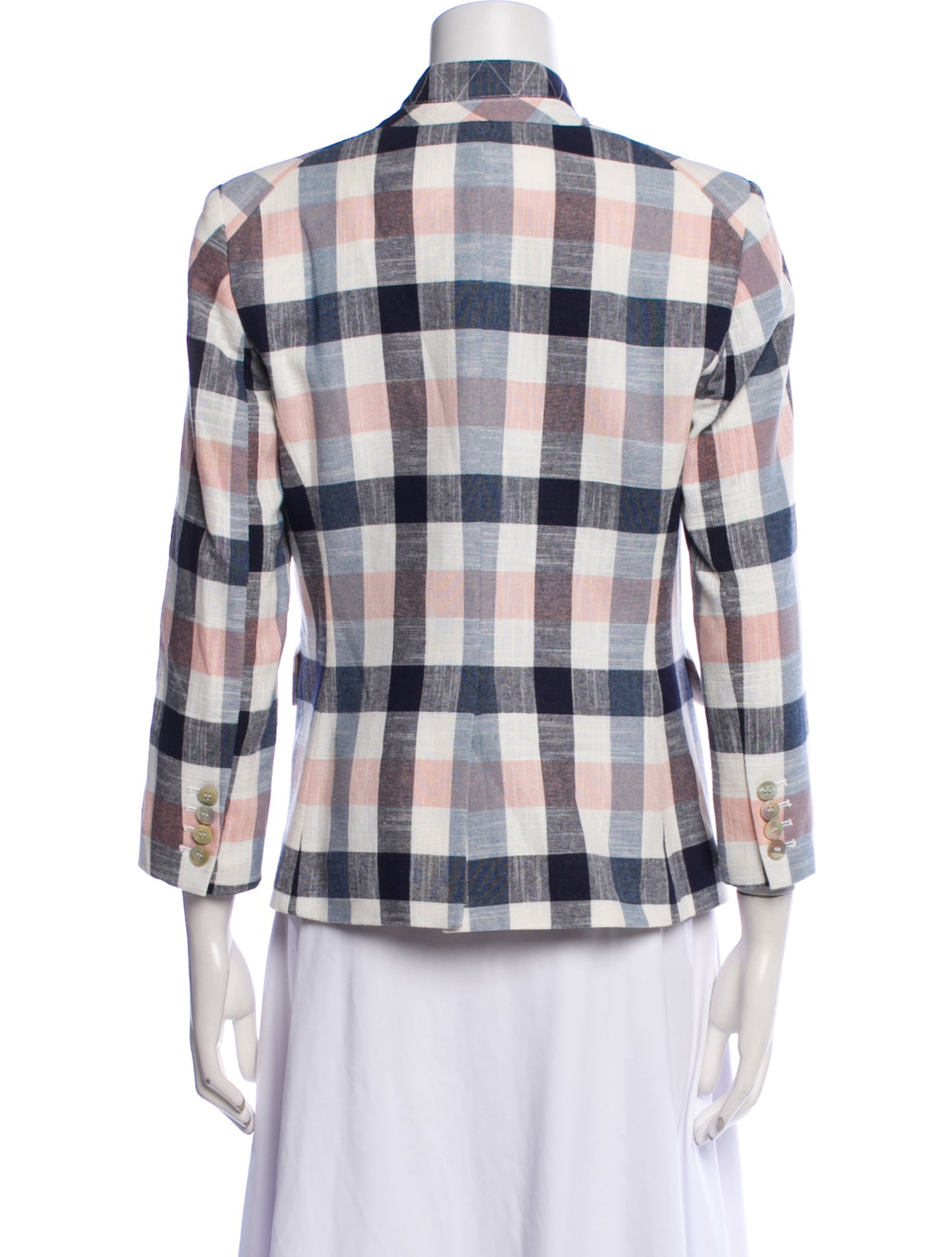 Veronica Beard Plaid Print Blazer