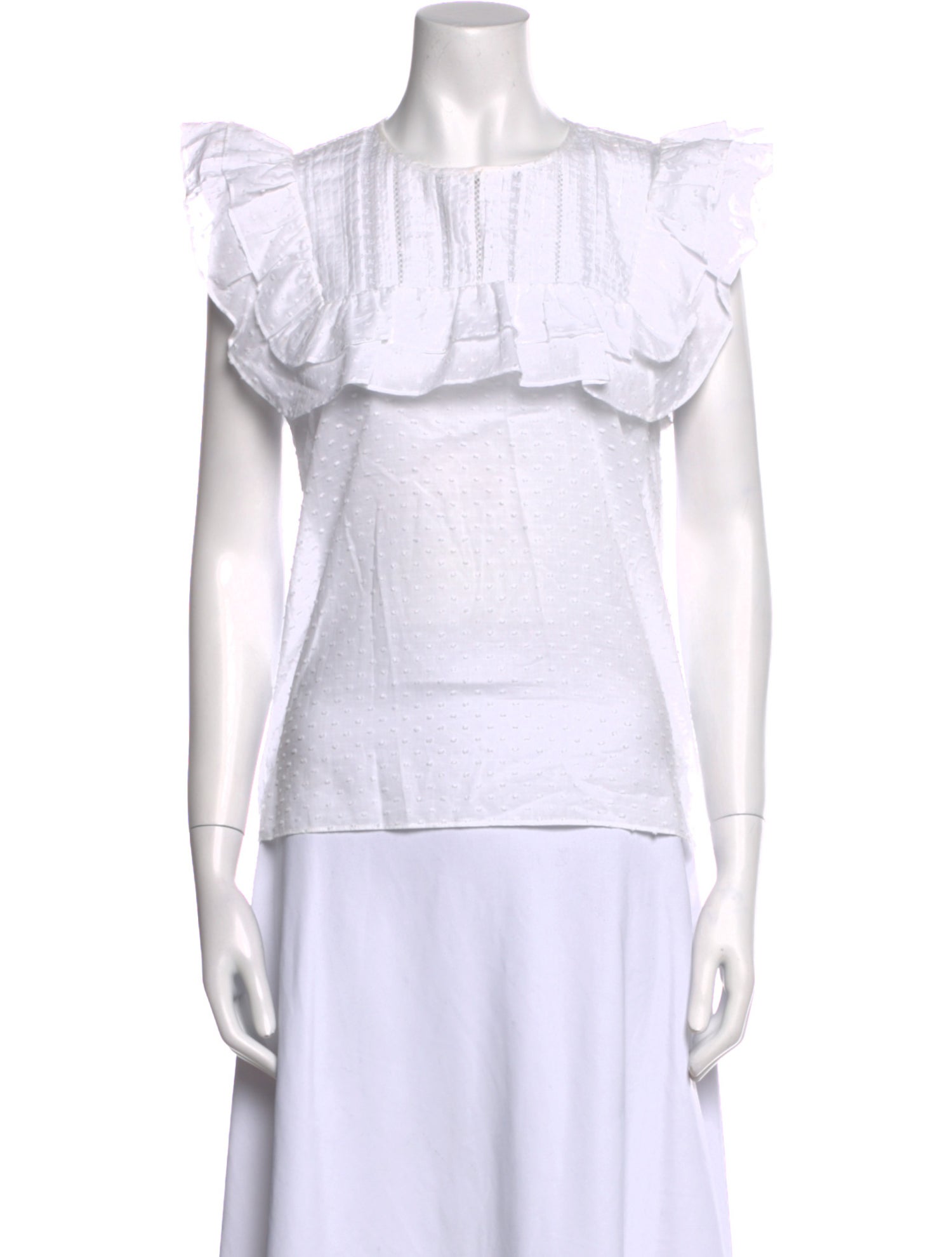 Veronica Beard Bateau Neckline Sleeveless Top