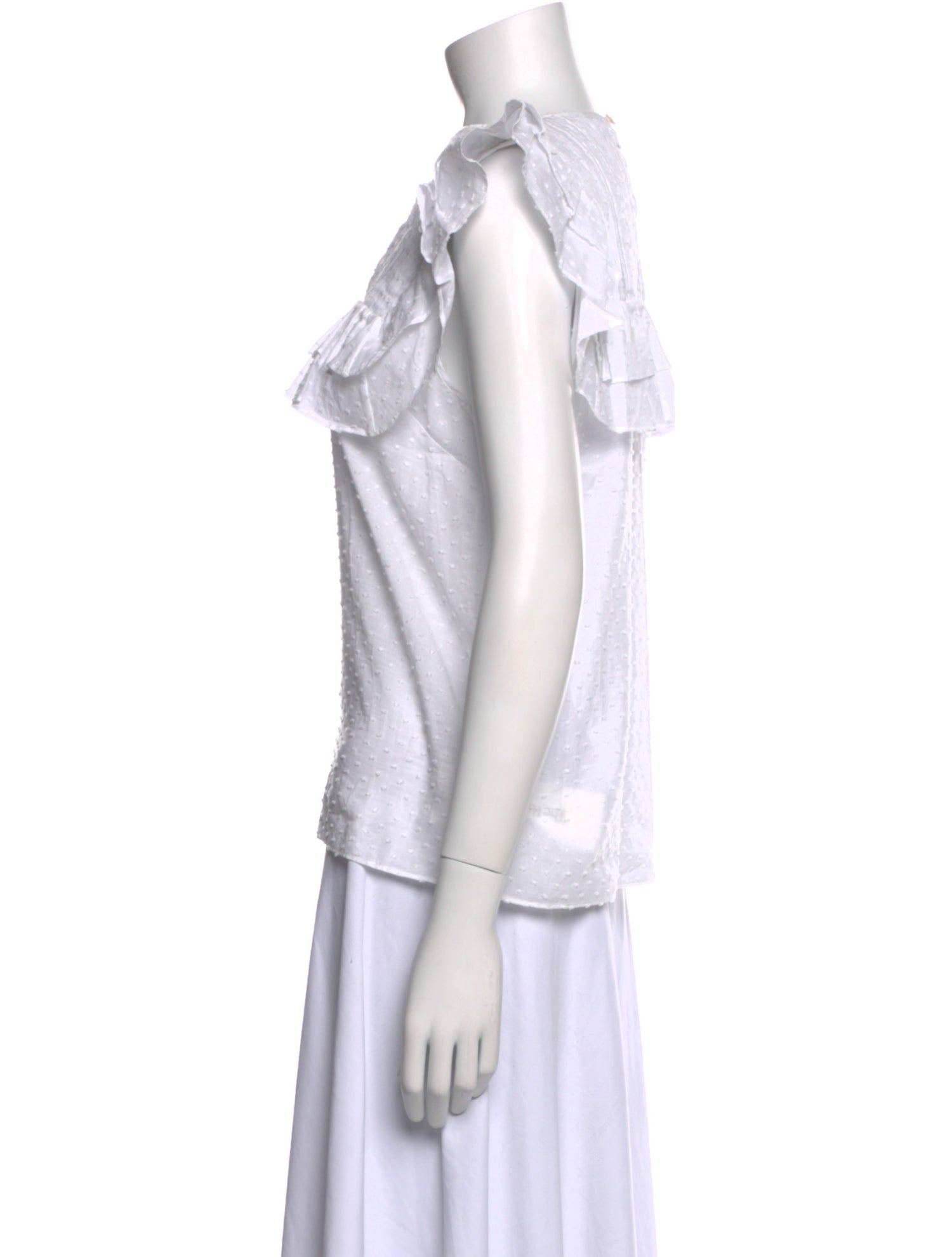 Veronica Beard Bateau Neckline Sleeveless Top