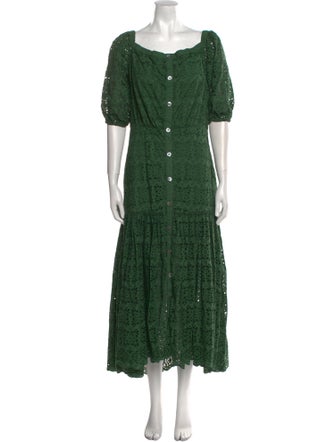 Veronica Beard Square Neckline Long Dress