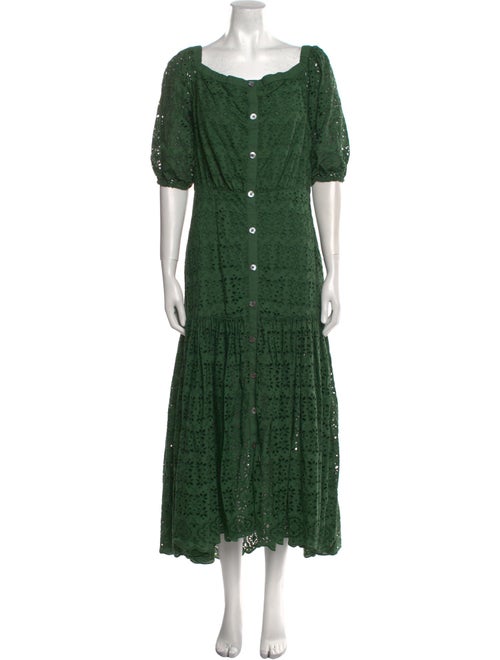 Veronica Beard Square Neckline Long Dress