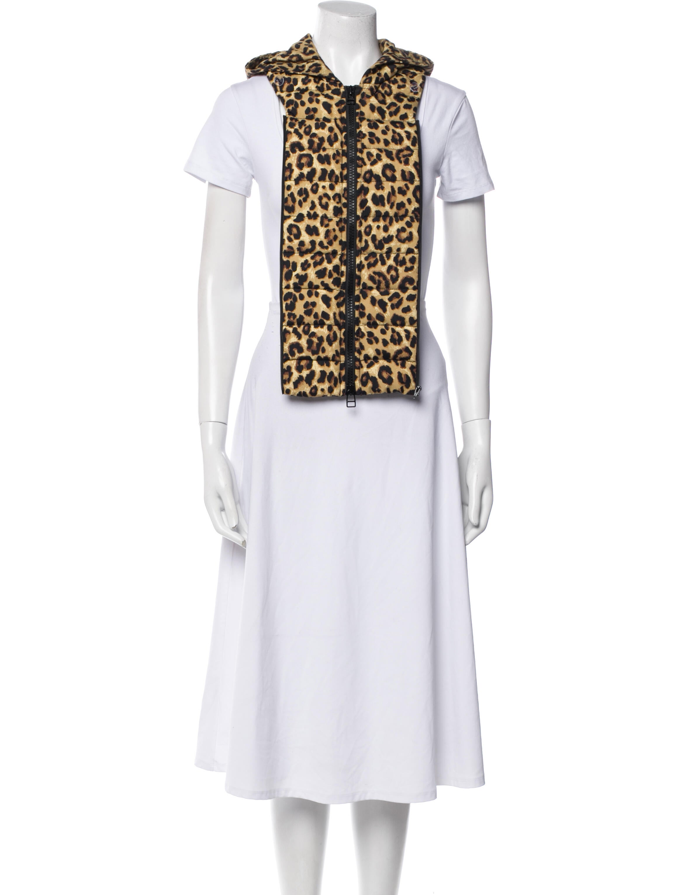 Veronica Beard Nylon Animal Print Dickey