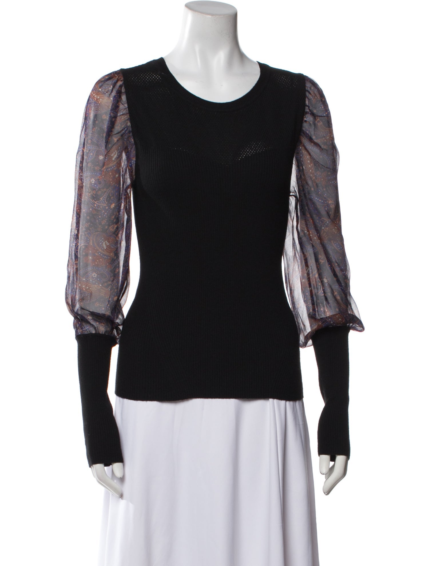 Veronica Beard Graphic Print Scoop Neck Sweatshirt