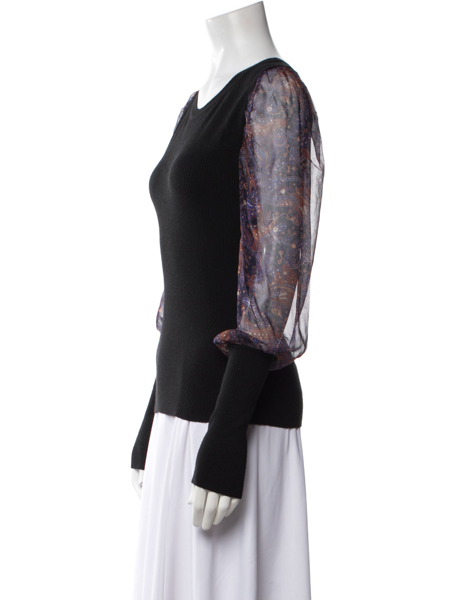 Veronica Beard Graphic Print Scoop Neck Sweatshirt