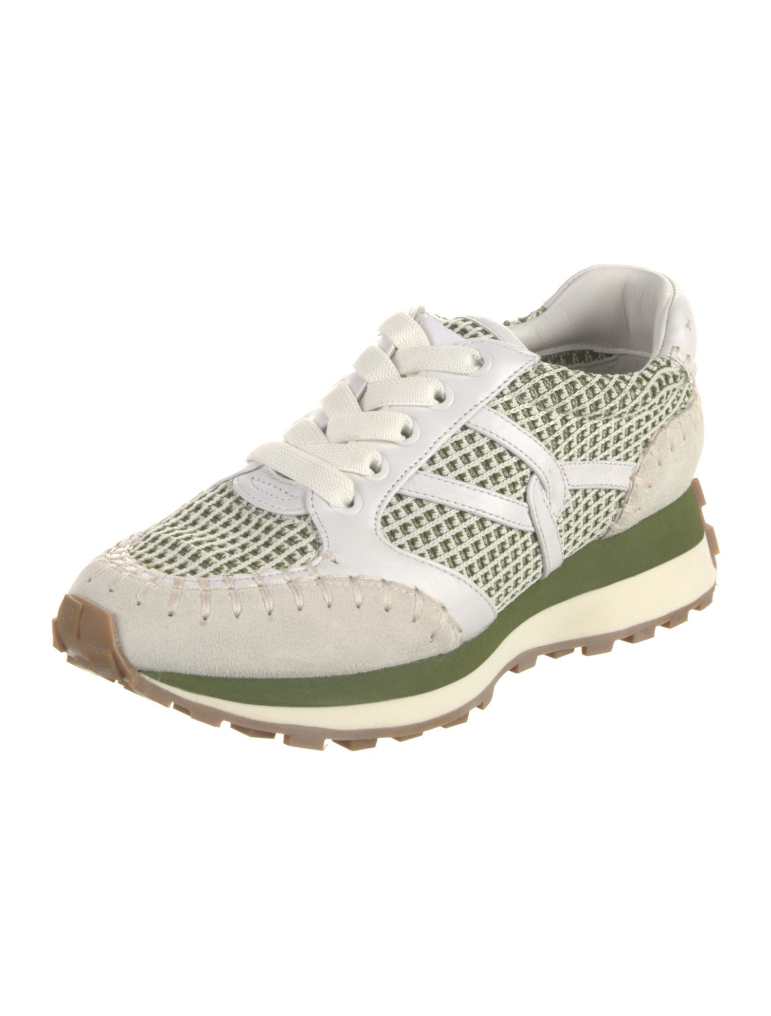 Veronica Beard Mesh Colorblock Pattern Sneakers