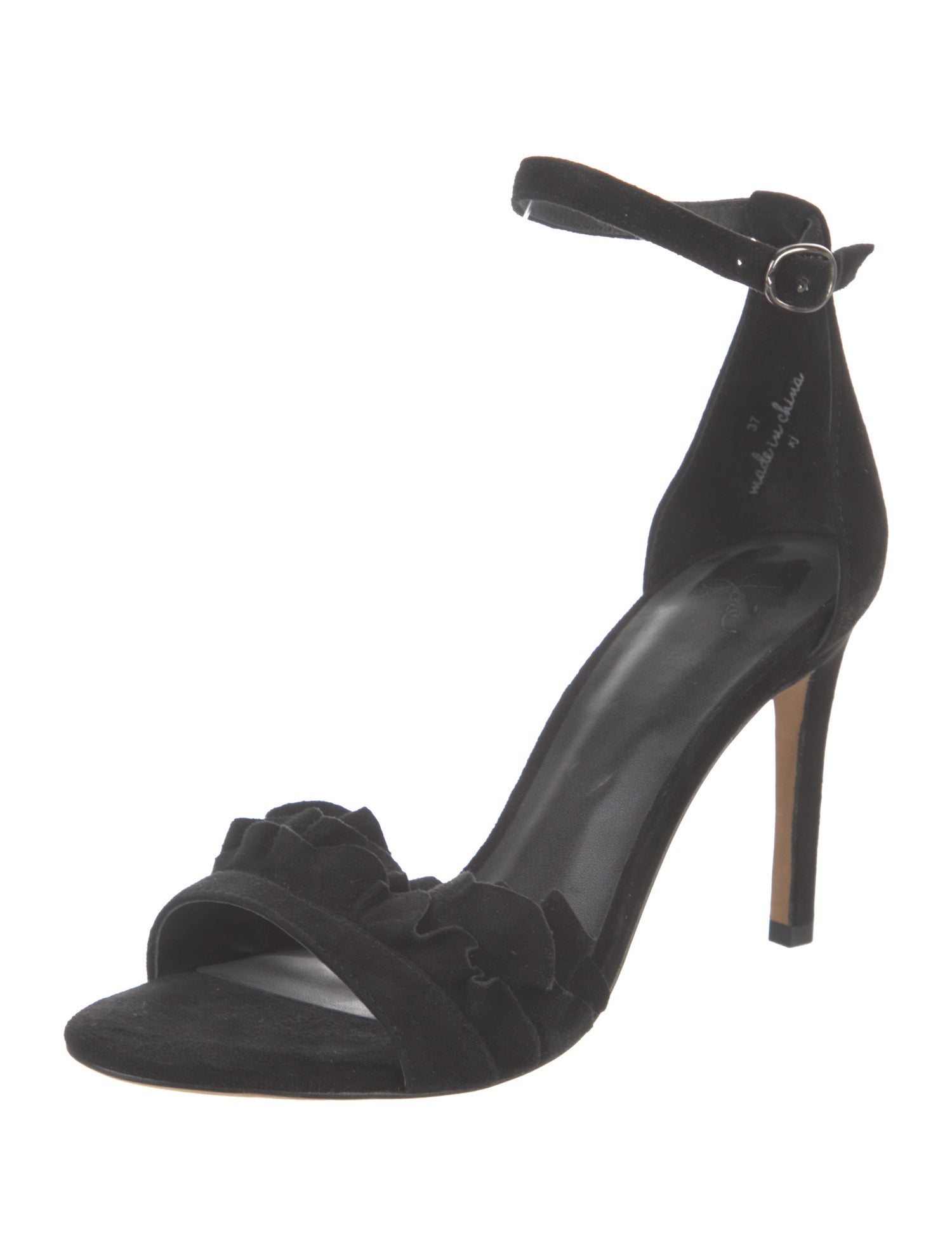 Veronica Beard Suede Crystal Embellishments Sandals