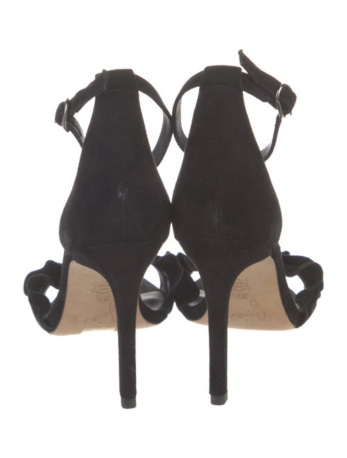 Veronica Beard Suede Crystal Embellishments Sandals