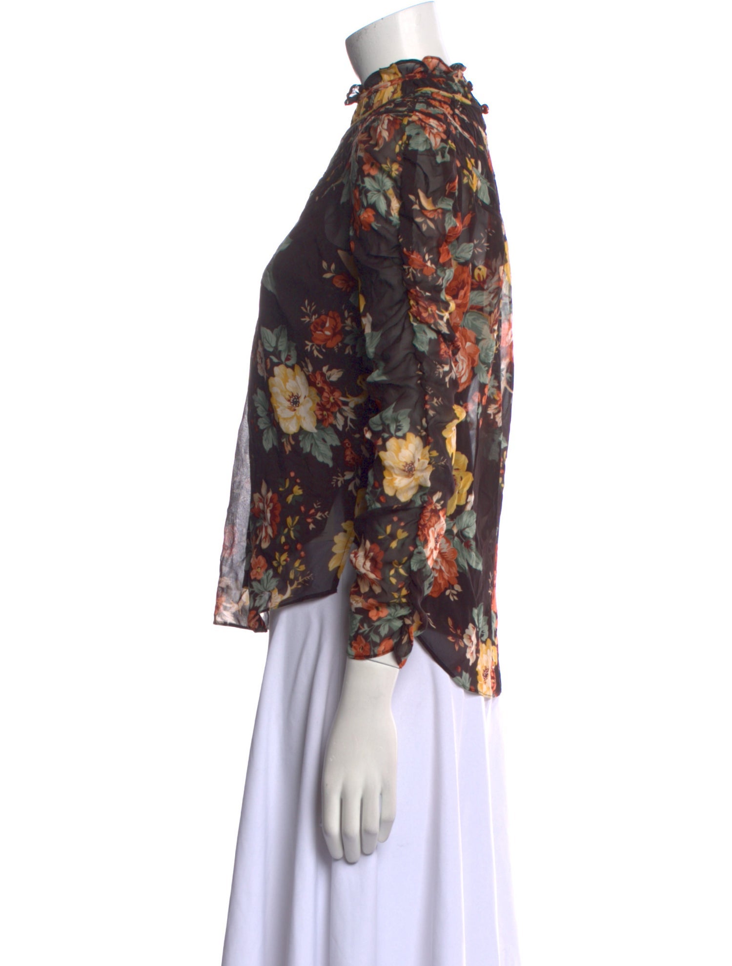 Veronica Beard Silk Floral Print Blouse