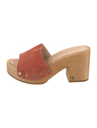 Veronica Beard Suede Studded Accents Slides