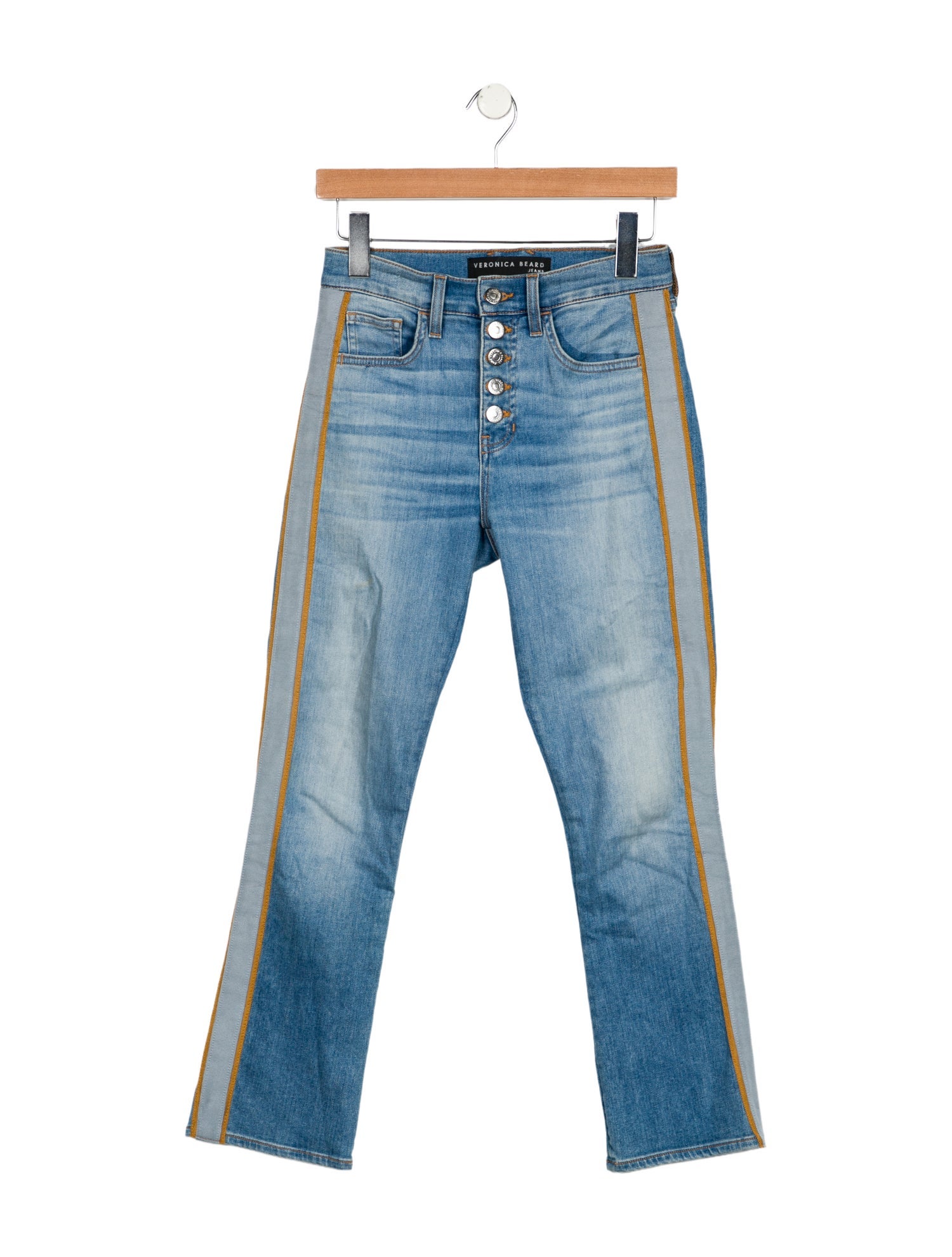 Veronica Beard Mid-Rise Straight Leg Jeans