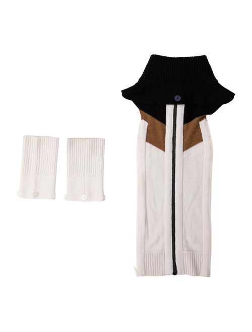 Veronica Beard Cashmere Colorblock Pattern Dickey