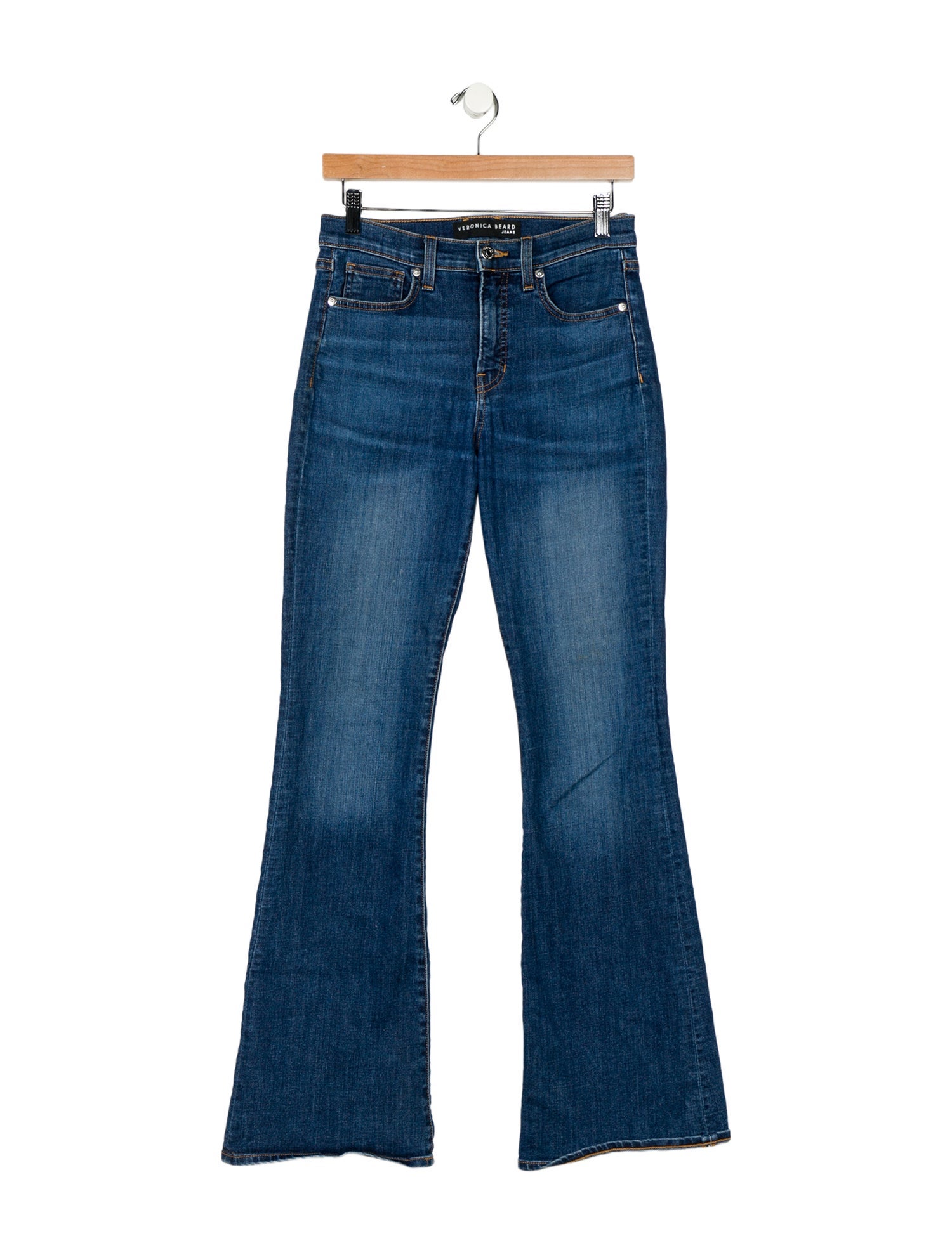 Veronica Beard Mid-Rise Wide Leg Jeans