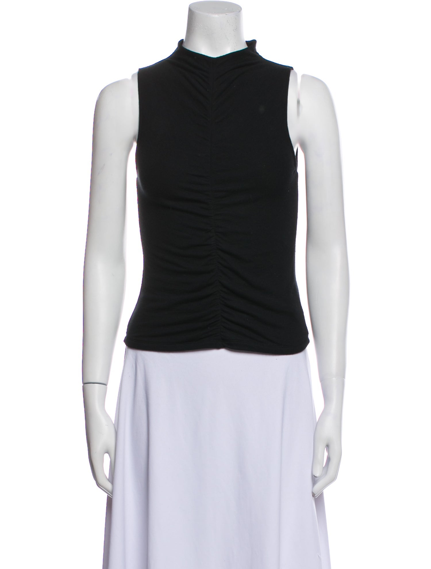 Veronica Beard Mock Neck Sleeveless Top