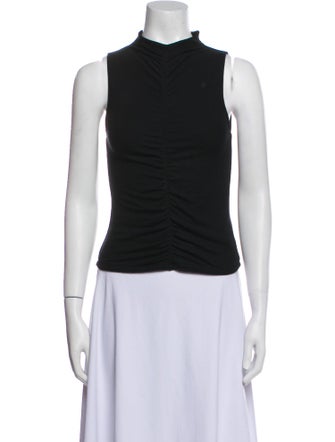 Veronica Beard Mock Neck Sleeveless Top
