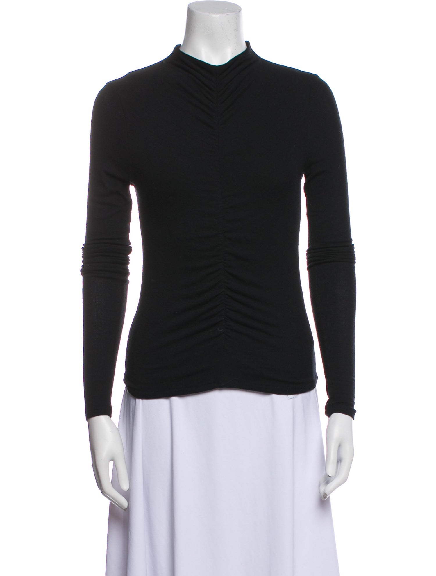 Veronica Beard Mock Neck Long Sleeve Top