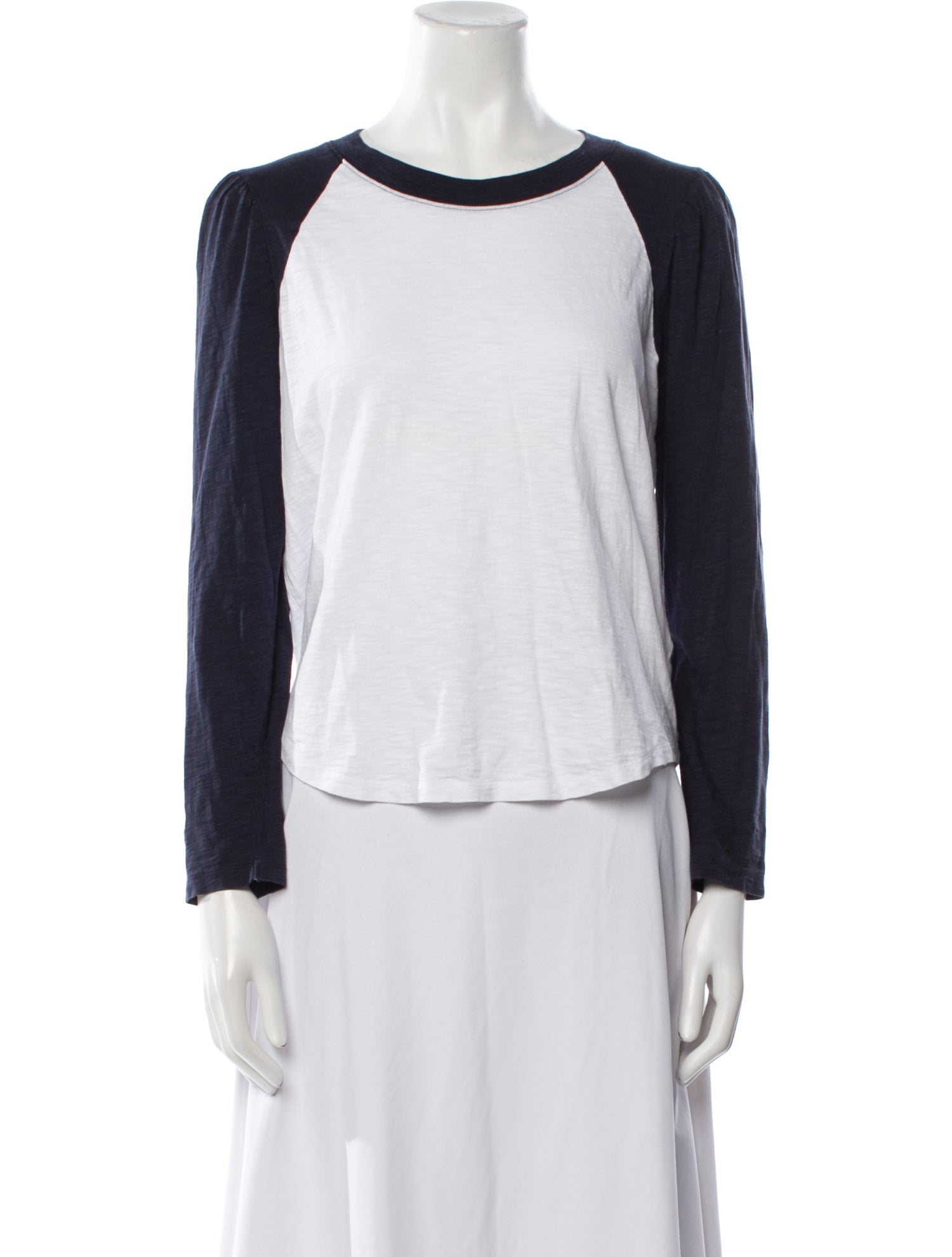 Veronica Beard Colorblock Pattern Scoop Neck T-Shirt