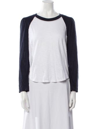 Veronica Beard Colorblock Pattern Scoop Neck T-Shirt