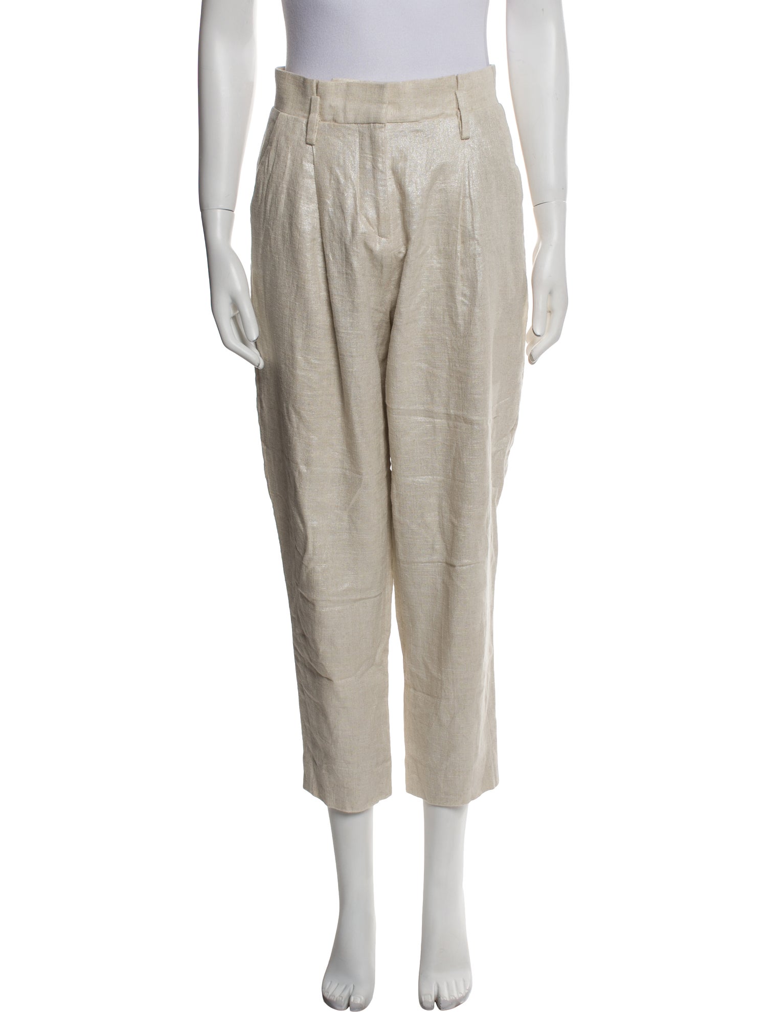 Veronica Beard Linen Straight Leg Pants